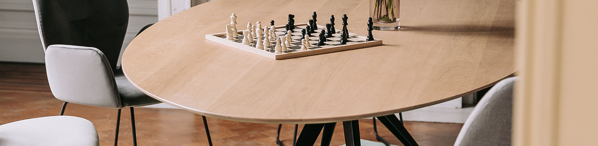 eiken ronde eettafel