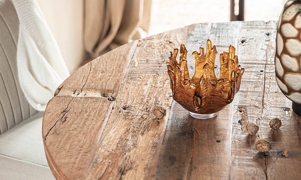 ronde eettafel mangohout