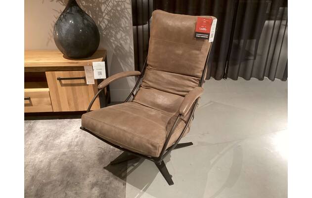 Goossens excellent fauteuil voetenbank job groningen bruin leer - 0100915084_2026-08-17-09