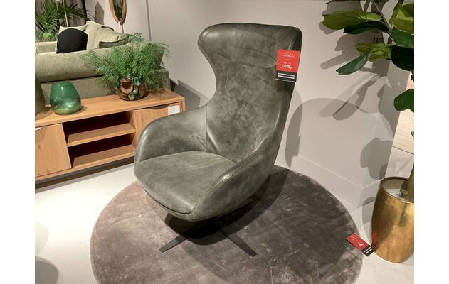 Goossens fauteuil long beach heerlen groen leer - 0100917121_2026-09-01-14