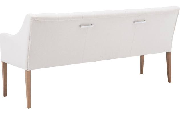 Goossens eetbank pearl wit stof - 8121736-02