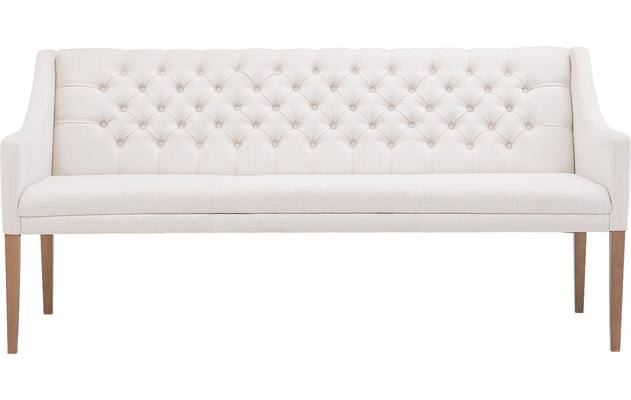 Goossens eetbank pearl wit stof - 8121736-03