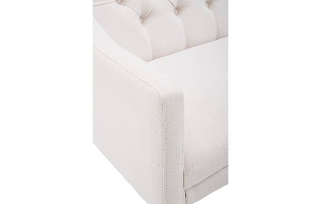 Goossens eetbank pearl wit stof - 8121736-05