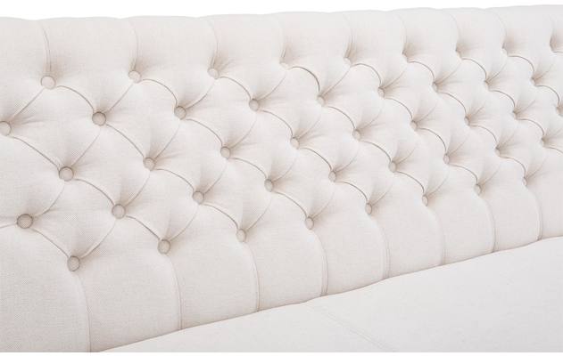 Goossens eetbank pearl wit stof - 8121736-07