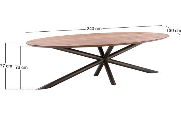 Goossens excellent eettafel gs 1302 noten noten - 8160945-96