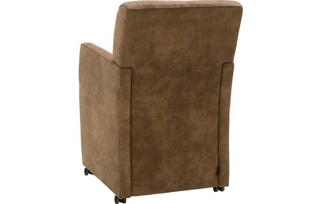 Goossens eetkamerstoel alex bruin microvezel - 8160950-032