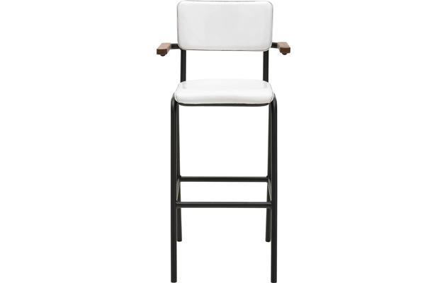 Goossens barkruk chaplin wit leer - 8170398-02
