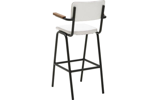 Goossens barkruk chaplin wit leer - 8170398-03