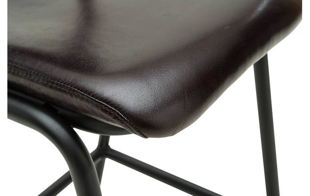 Goossens barkruk chaplin grijs leer - 8170399-05