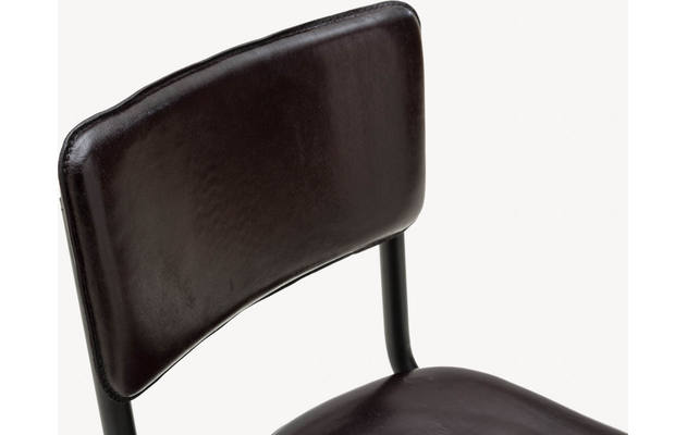 Goossens barkruk chaplin grijs leer - 8170399-06