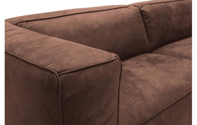 Goossens zitbank calvin bruin micro leer - 8171143-631-04