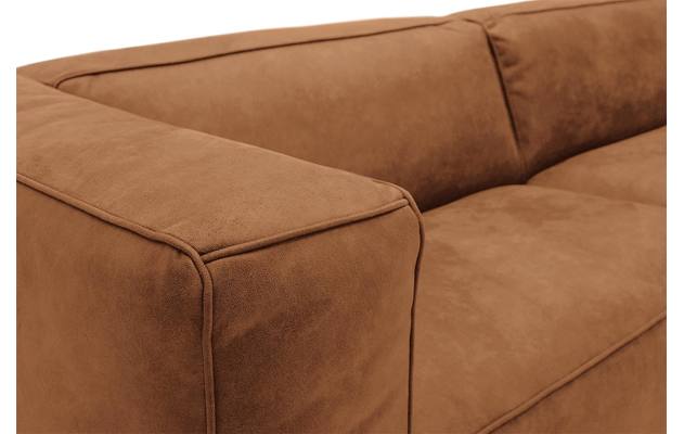 Goossens zitbank calvin bruin micro leer - 8171143-633-04
