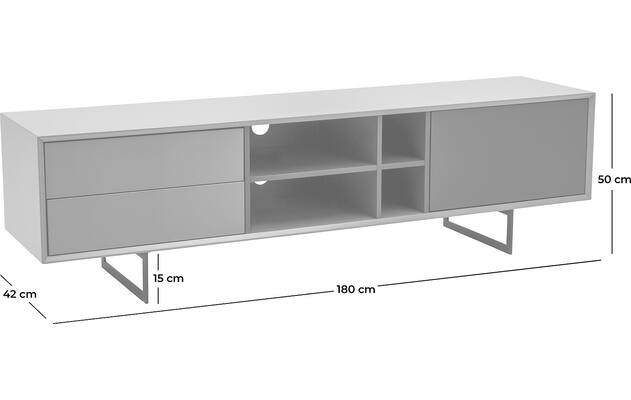 Goossens basic tv meubel vienna grijs mdf - 8171315-goossens-basic-vienna-tv-meubel-bruin-50