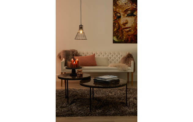 Goossens eetbank pearl wit stof - 8171824-01