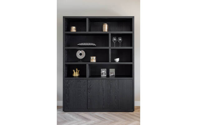 Goossens buffetkast barcelona zwart eiken - 8181001s-03