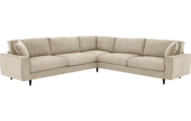 Goossens hoeksalon jonas beige stof - 8181093-1459-02