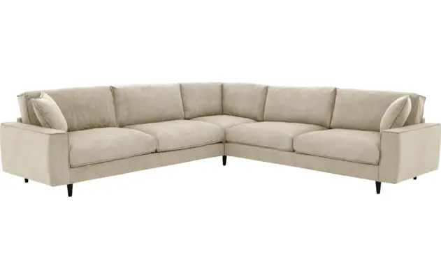 Goossens hoeksalon jonas beige stof - 8181093-1459-02