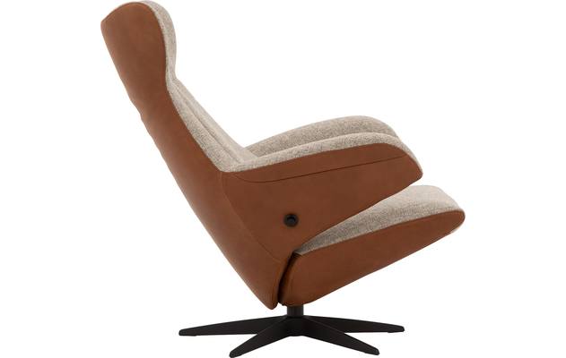 Goossens excellent relaxstoel avec bruin leer - 8181130-08