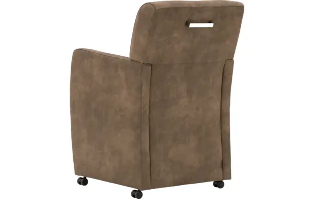 Goossens eetkamerstoel alex bruin microvezel - 8181155-031