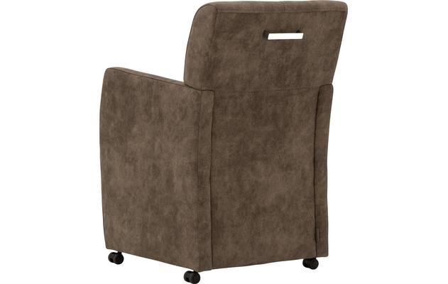 Goossens eetkamerstoel alex bruin microvezel - 8181157-03
