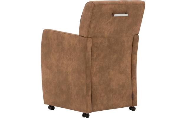 Goossens eetkamerstoel alex bruin microvezel - 8181158-04