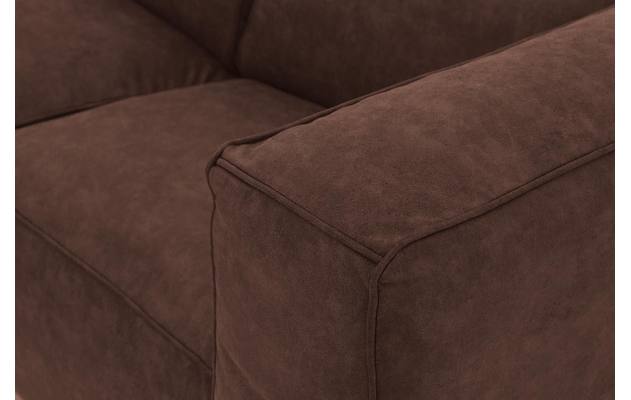 Goossens loungebank calvin bruin micro leer - 8181170-631-09-gespiegeld