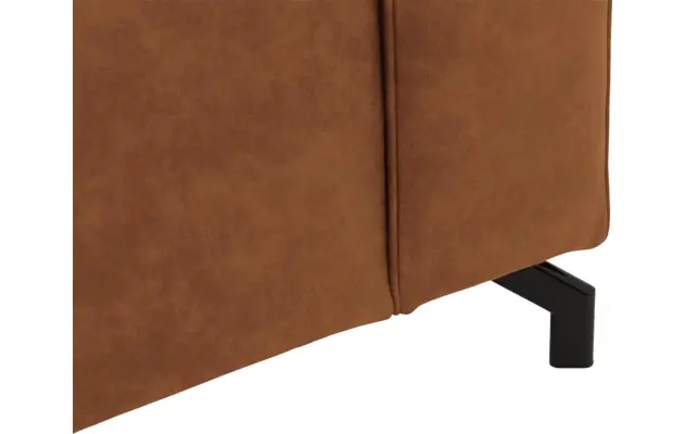 Goossens loungebank calvin bruin micro leer - 8181170-633-07-gespiegeld