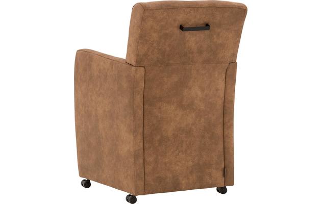 Goossens eetkamerstoel oliver bruin microvezel - 8181410-03