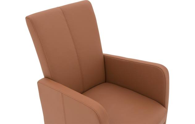 Goossens excellent eetkamerstoel riva bruin leer - 8181419-06