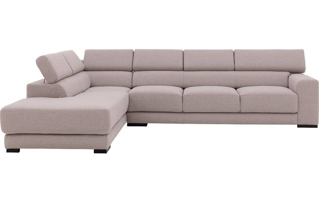 Goossens hoeksalon nora grijs stof - 8190040-02