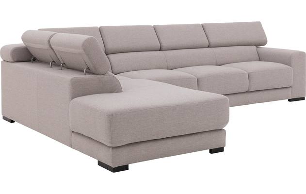 Goossens hoeksalon nora grijs stof - 8190040-05