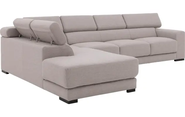 Goossens hoeksalon nora grijs stof - 8190040-05