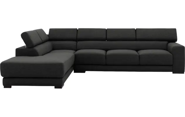 Goossens hoeksalon nora grijs stof - 8190040-204-02