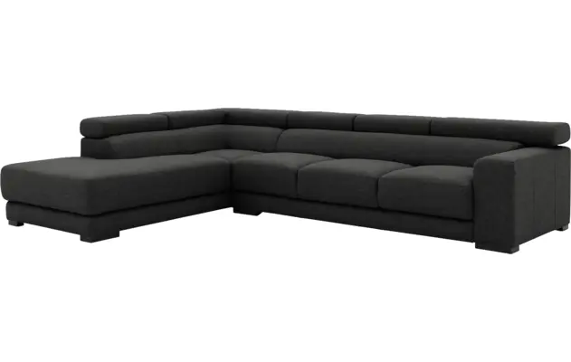 Goossens hoeksalon nora grijs stof - 8190040-204-04