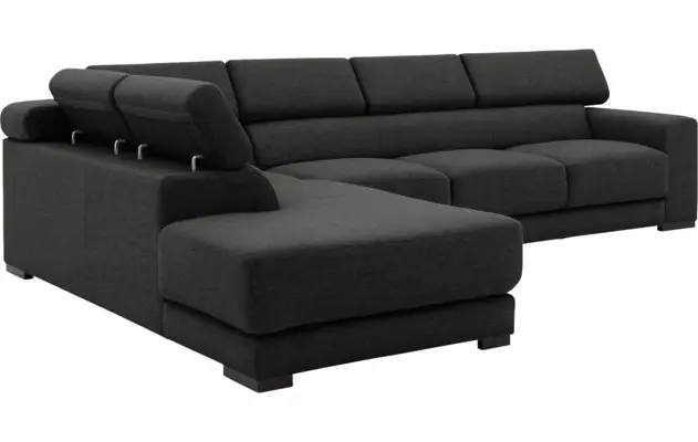 Goossens hoeksalon nora grijs stof - 8190040-204-05