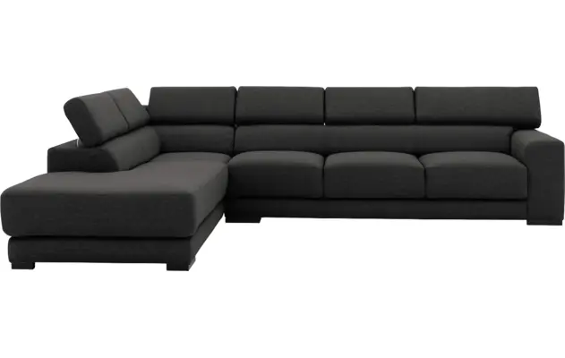 Goossens hoeksalon nora grijs stof - 8190040-205-02