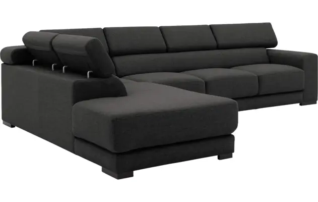 Goossens hoeksalon nora grijs stof - 8190040-205-05