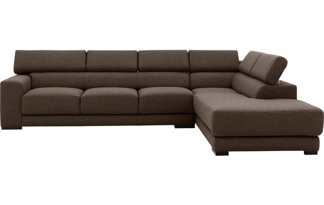 Goossens hoeksalon nora bruin stof - 8190040-211-02-gespiegeld
