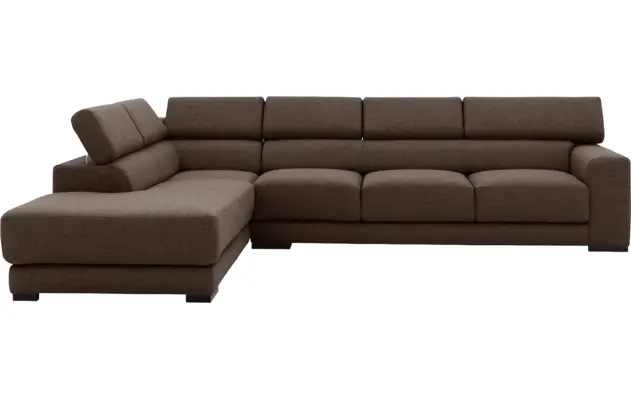 Goossens hoeksalon nora bruin stof - 8190040-211-02