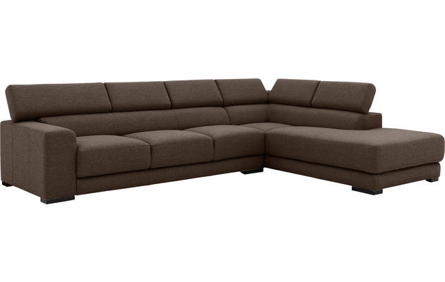 Goossens hoeksalon nora bruin stof - 8190040-211-03-gespiegeld