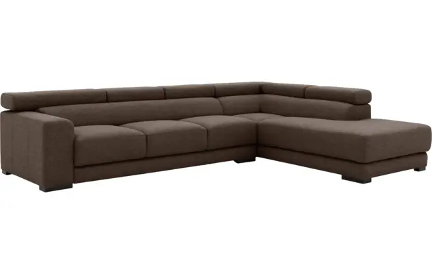 Goossens hoeksalon nora bruin stof - 8190040-211-04-gespiegeld