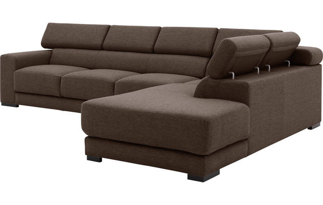 Goossens hoeksalon nora bruin stof - 8190040-211-05-gespiegeld