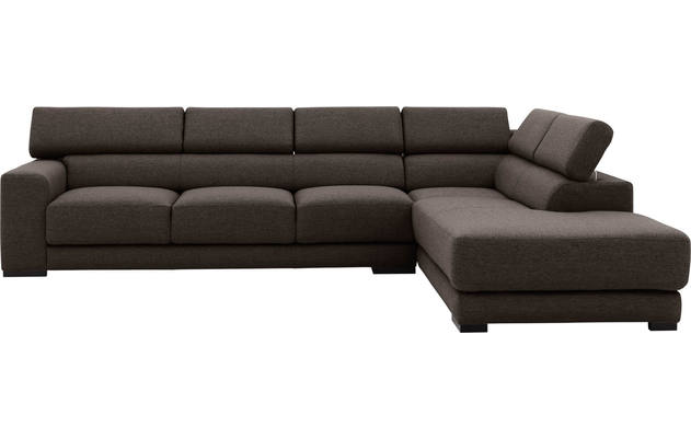 Goossens hoeksalon nora bruin stof - 8190040-213-02-gespiegeld