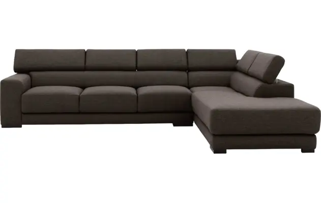Goossens hoeksalon nora bruin stof - 8190040-213-02-gespiegeld