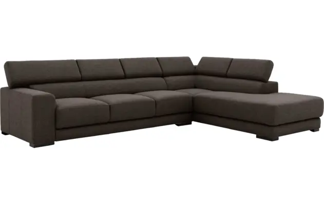 Goossens hoeksalon nora bruin stof - 8190040-213-03-gespiegeld