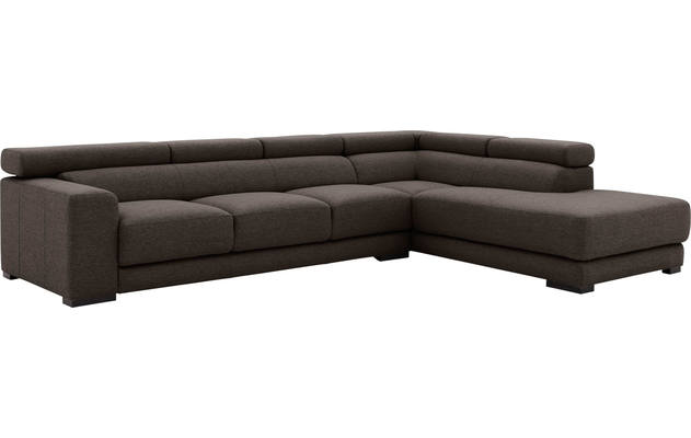 Goossens hoeksalon nora bruin stof - 8190040-213-04-gespiegeld