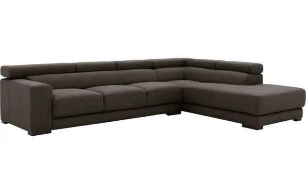 Goossens hoeksalon nora bruin stof - 8190040-213-04-gespiegeld