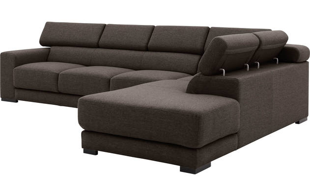 Goossens hoeksalon nora bruin stof - 8190040-213-05-gespiegeld