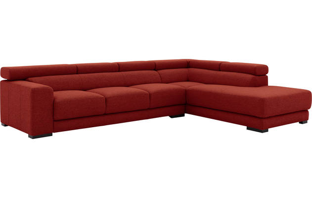 Goossens hoeksalon nora rood stof - 8190040-216-04-gespiegeld