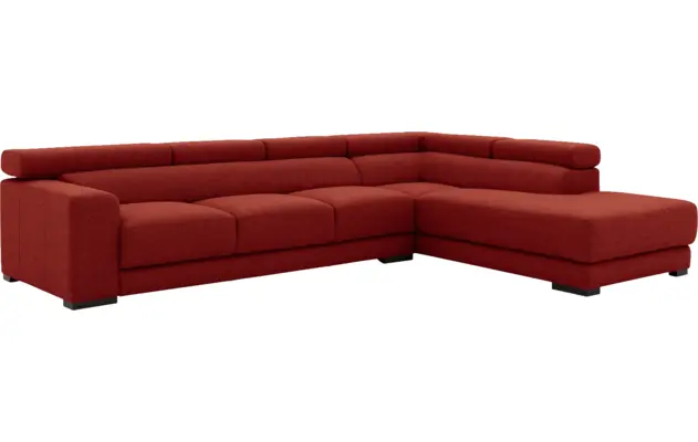 Goossens hoeksalon nora rood stof - 8190040-216-04-gespiegeld